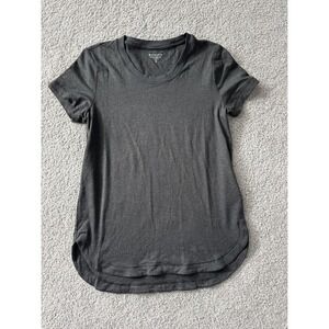 Athleta Charcoal Grey Uptempo Crew Short Sleeve Curved Hem T Shirt Women XS‎